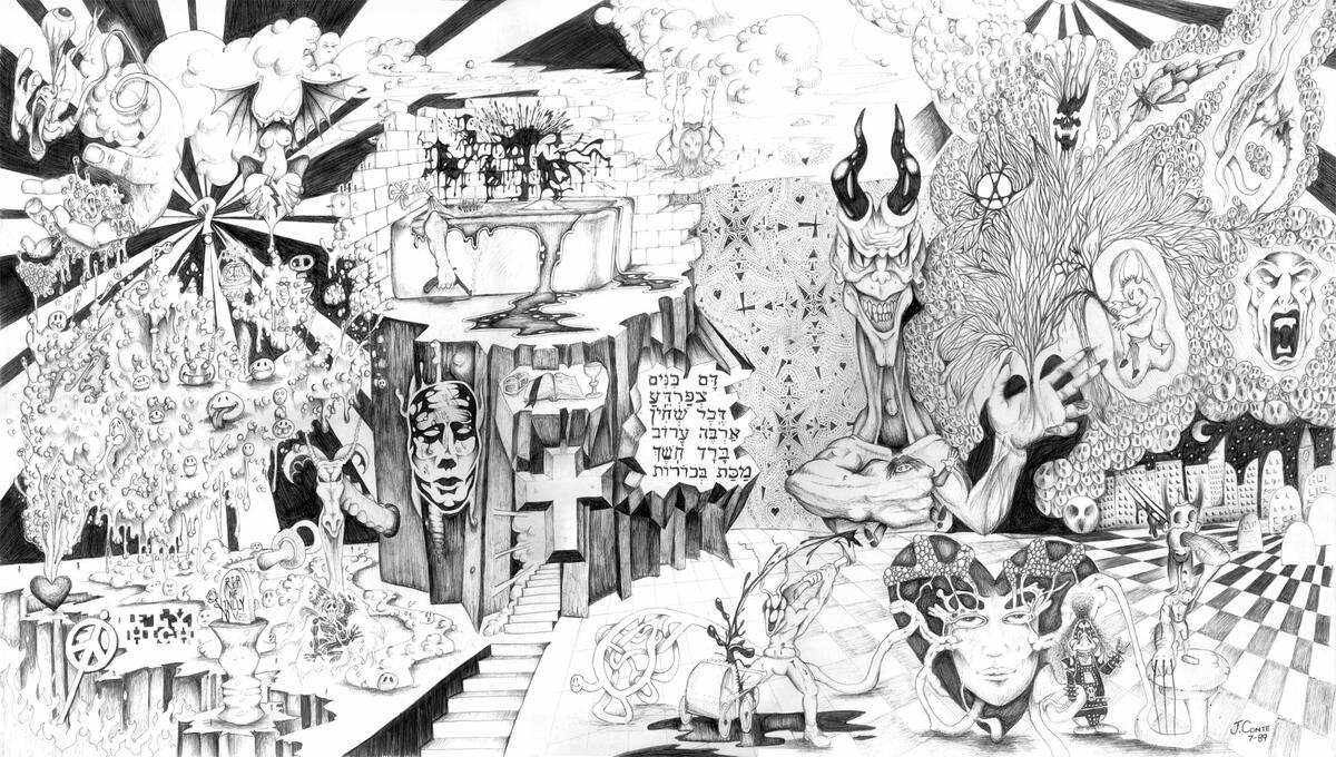 Drawing between heaven and hell